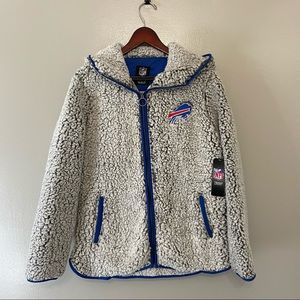 NWT Buffalo Bills NFL Fanatics Full Zip Sherpa Jacket Womens Size medium